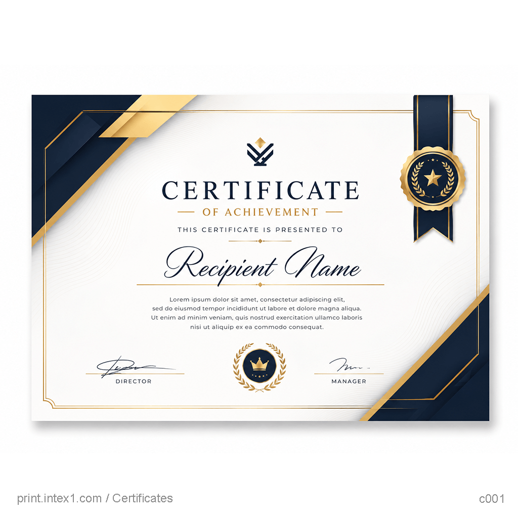 Certificates